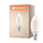 Ledvance Classic LED E14 Candle Filament Clear 2.2W 470lm - 827 Extra Warm White | Replaces 40W