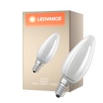 Ledvance LED Classic E14 Candle Filament Frosted 2.2W 470lm - 827 Extra Warm White | Replaces 40W
