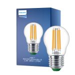 Philips MASTER LED Candle Ultra Efficient E27 Ball Clear 2.3W 485lm - 827 Extra Warm White | Replaces 40W