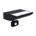 Eglo Wall Light Sorronaro Aluminium Black 10W 1000lm - 830 Warm White | IP65 - Motion Sensor