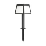 Eglo Spike Light Altilia Solar Black 7W 790lm - 830 Warm White | IP65 - Motion Sensor