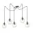 Emibig Pendant Gigi Steel Black | Suitable for 5x E14 - Max 10W