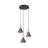 Emibig Pendant Rosa Steel Black | Suitable for 3x E27 - Max 15W