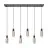 Eglo Pendant Maione Steel Black | IP20 - Suitable for 6x E27 