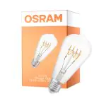 Osram Vintage 1906 LED E27 Edison Filament Clear 4.8W 470lm - 827 Extra Warm White | Dimmable - Replaces 40W