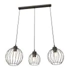 Emibig Pendant Nando Steel Black | Suitable for 3x E27 - Max 15W