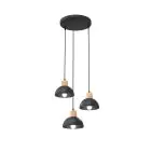 Emibig Ceiling Light Seco Steel Black | Suitable for 3x E27 - Max 15W