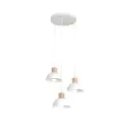 Emibig Ceiling Light Seco Steel White | Suitable for 3x E27 - Max 15W