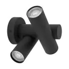 Eglo Wall Light Fossignano Aluminium Black 6W 800lm - 830 Warm White | IP44